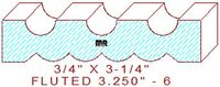 Fluted/Reeded Moulding 3-1/4" - 6 Fluted/Reeded Moulding 3-1/4" - 6
