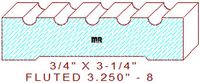 Fluted Moulding 3-1/4" - 8