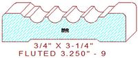 Fluted Moulding 3-1/4" - 9 Fluted Moulding 3-1/4" - 9