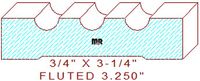 Fluted Moulding 3-1/4" Fluted Moulding 3-1/4"