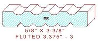 Fluted/Reeded Moulding 3-3/8" - 3 Fluted/Reeded Moulding 3-3/8" - 3