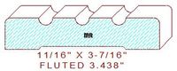 Fluted Moulding 3-7/16" Fluted Moulding 3-7/16"