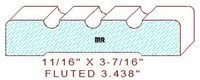 Fluted Moulding 3-7/16"