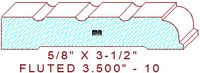Fluted Moulding 3-1/2" - 10 Fluted Moulding 3-1/2" - 10