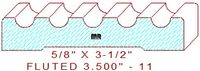 Fluted Moulding 3-1/2" - 11 Fluted Moulding 3-1/2" - 11