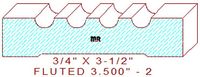 Fluted Moulding 3-1/2" - 2 Fluted Moulding 3-1/2" - 2