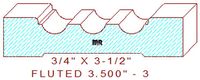 Fluted Moulding 3-1/2" - 3 Fluted Moulding 3-1/2" - 3
