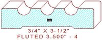 Fluted Moulding 3-1/2" - 4