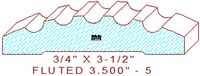 Fluted Moulding 3-1/2" - 5 Fluted Moulding 3-1/2" - 5
