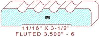 Fluted Moulding 3-1/2" - 6 Fluted Moulding 3-1/2" - 6