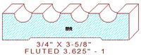 Fluted Moulding 3-5/8" - 1 Fluted Moulding 3-5/8" - 1