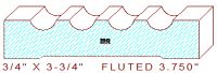 Fluted Moulding 3-3/4" Fluted Moulding 3-3/4"