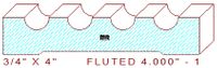 Fluted Moulding 4" - 1 Fluted Moulding 4" - 1