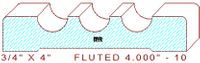 Fluted Moulding 4" - 10 Fluted Moulding 4" - 10