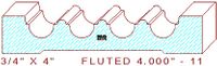 Fluted Moulding 4" - 11 Fluted Moulding 4" - 11