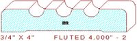 Fluted Moulding 4" - 2 Fluted Moulding 4" - 2