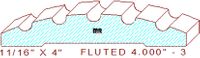 Fluted Moulding 4" - 3 Fluted Moulding 4" - 3