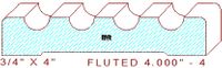 Fluted Moulding 4" - 4 Fluted Moulding 4" - 4