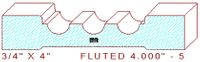 Fluted Moulding 4" - 5 Fluted Moulding 4" - 5