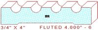 Fluted Moulding 4" - 6 Fluted Moulding 4" - 6