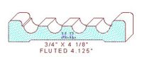 Fluted Moulding 4-1/8" Fluted Moulding 4-1/8"