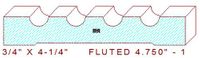 Fluted Moulding 4-3/4" - 1 Fluted Moulding 4-3/4" - 1