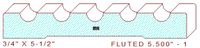 Fluted Moulding 5-1/2" - 1 Fluted Moulding 5-1/2" - 1