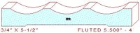 Fluted Moulding 5-1/2" - 4 Fluted Moulding 5-1/2" - 4