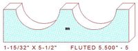 Fluted Moulding 5-1/2" - 5 Fluted Moulding 5-1/2" - 5