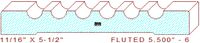 Fluted Moulding 5-1/2" - 6 Fluted Moulding 5-1/2" - 6