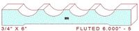 Fluted Moulding 6" - 5 Fluted Moulding 6" - 5