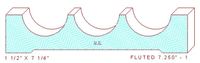 Fluted Moulding 7-1/4" - 1 Fluted Moulding 7-1/4" - 1