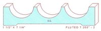 Fluted Moulding 7-1/4" - 2 Fluted Moulding 7-1/4" - 2