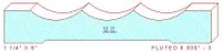 Fluted Moulding 8" - 3 Fluted Moulding 8" - 3