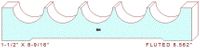 Fluted Moulding 8-9/16" Fluted Moulding 8-9/16"