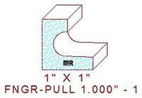 Finger Pull Moulding 1" - 1 Finger Pull Moulding 1" - 1