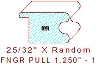 Finger Pull Moulding 1-1/4" - 1 Finger Pull Moulding 1-1/4" - 1