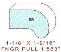 Finger Pull Moulding 1-9/16" Finger Pull Moulding 1-9/16"