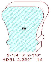 6010 Handrail 2-1/4" - 15 6010 Handrail 2-1/4" - 15