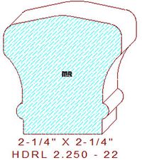 6601 Handrail 2-1/4" - 22 6601 Handrail 2-1/4" - 22