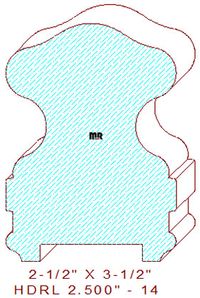 Handrail 2-1/2" - 14 Handrail 2-1/2" - 14