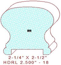 Handrail 2-1/2" - 18 Handrail 2-1/2" - 18
