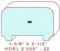 Handrail 2-1/2" - 22 Handrail 2-1/2" - 22