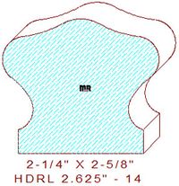 Handrail 2-5/8" - 14 Handrail 2-5/8" - 14