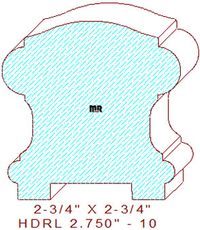Handrail 2-3/4" - 10 Handrail 2-3/4" - 10
