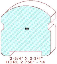 Handrail 2-3/4" - 14 Handrail 2-3/4" - 14