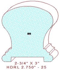 Handrail 2-3/4" - 25 Handrail 2-3/4" - 25