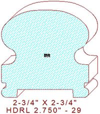 Handrail 2-3/4" - 29 Handrail 2-3/4" - 29