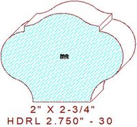 Handrail 2-3/4" - 30 Handrail 2-3/4" - 30