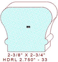 6210 Handrail 2-3/4" - 33 6210 Handrail 2-3/4" - 33
